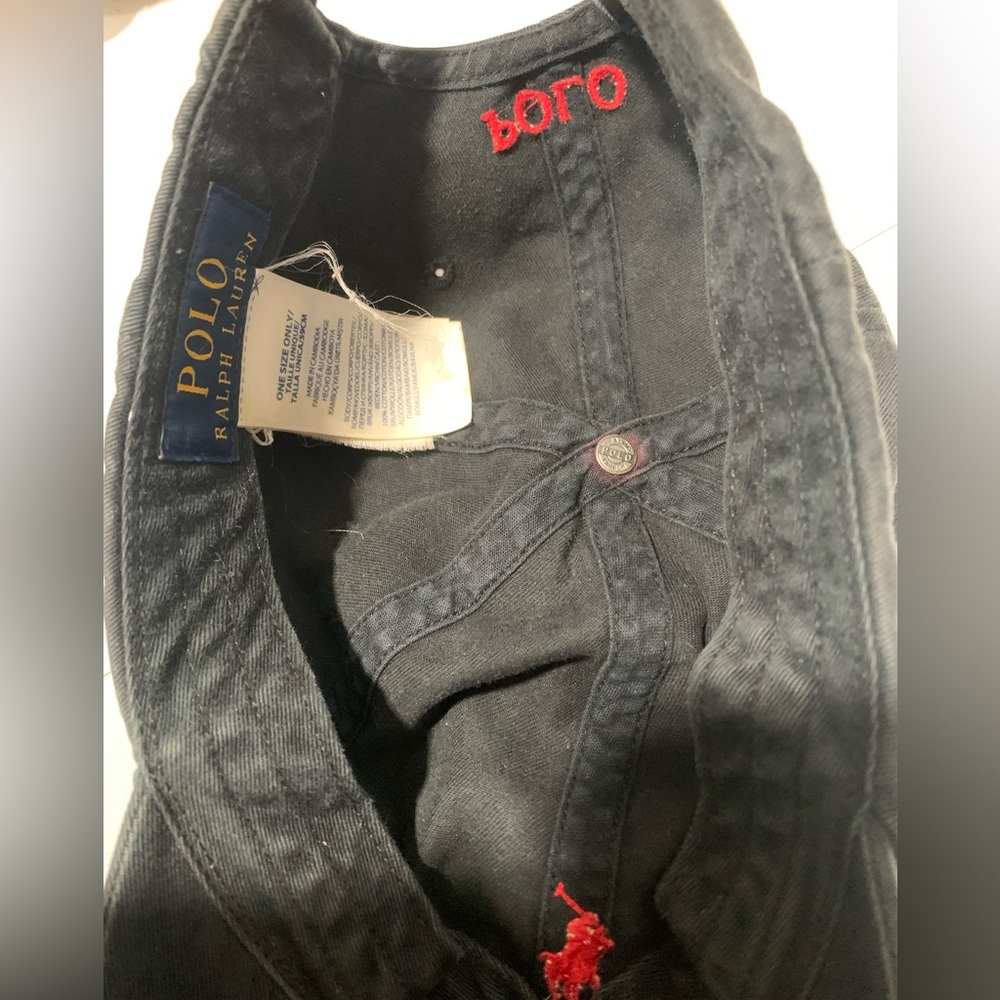 Ralph Lauren Charcoal Cap with Red Emblem - Picture 4 of 9